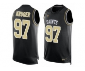 Men's Nike New Orleans Saints #97 Paul Kruger Limited Black Player Name & Number Tank Top NFL Jersey