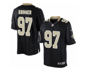 Men's Nike New Orleans Saints #97 Paul Kruger Limited Black Team Color NFL Jersey