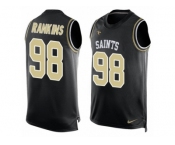 Men's Nike New Orleans Saints #98 Sheldon Rankins Limited Black Player Name & Number Tank Top NFL Jersey