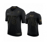New Orleans Saints #75 Andrus Peat Black 2020 Salute to Service Limited Jersey