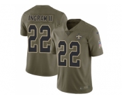 Nike New Orleans Saints #22 Mark Ingram II Olive Men Stitched NFL Limited 2017 Salute To Service Jersey