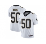 Nike New Orleans Saints #50 DeMario Davis White Men Stitched NFL Vapor Untouchable Limited Jersey