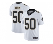 Nike New Orleans Saints #50 DeMario Davis White Men Stitched NFL Vapor Untouchable Limited Jersey