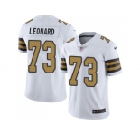 Nike New Orleans Saints #73 Rick Leonard White Men Stitched NFL Limited Rush Jersey