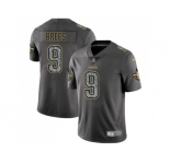 Nike New Orleans Saints #9 Drew Brees Gray Static Men NFL Vapor Untouchable Limited Jersey