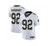 Nike New Orleans Saints #92 Marcus Davenport White Men Stitched NFL Vapor Untouchable Limited Jersey