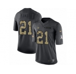 Nike Saints #21 Alvin Kamara Black Men's Stitched NFL Limited 2016 Salute To Service Jersey