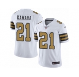 Nike Saints #21 Alvin Kamara White Men's Stitched NFL Limited Rush Jersey