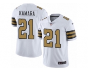 Nike Saints #21 Alvin Kamara White Men's Stitched NFL Limited Rush Jersey