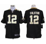 nike nfl jerseys new orleans saints #12 colston black[nike limited]