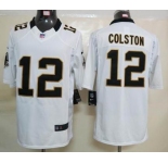nike nfl jerseys new orleans saints #12 colston white[nike limited]