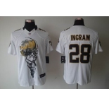 nike nfl jerseys new orleans saints #28 ingram white[helmet tri-blend limited]