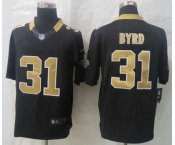 nike nfl jerseys new orleans saints #31 byrd black[nike limited]