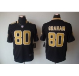 nike nfl jerseys new orleans saints #80 graham black[nike limited]