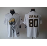 nike nfl jerseys new orleans saints #80 graham white[helmet tri-blend limited]
