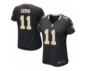 Women Nike New Orleans Saints #11 Tommylee Lewis Game Black Team Color NFL Jersey