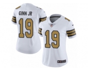 Women Nike New Orleans Saints #19 Ted Ginn Jr Limited White Rush NFL Jersey