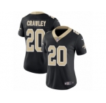 Women Nike New Orleans Saints #20 Ken Crawley Black Team Color Vapor Untouchable Limited Player NFL Jersey