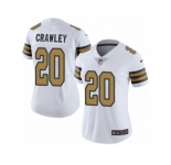 Women Nike New Orleans Saints #20 Ken Crawley Limited White Rush Vapor Untouchable NFL Jersey