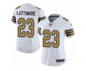 Women Nike New Orleans Saints #23 Marshon Lattimore Limited White Rush Vapor Untouchable NFL Jersey