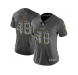 Women Nike New Orleans Saints #48 Vonn Bell Gray Static NFL Vapor Untouchable Limited Jersey