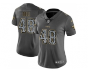 Women Nike New Orleans Saints #48 Vonn Bell Gray Static NFL Vapor Untouchable Limited Jersey