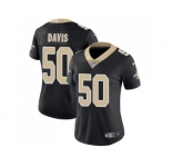 Women Nike New Orleans Saints #50 DeMario Davis Black Team Color Stitched NFL Vapor Untouchable Limited Jersey
