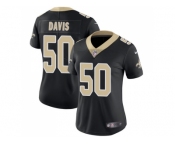 Women Nike New Orleans Saints #50 DeMario Davis Black Team Color Stitched NFL Vapor Untouchable Limited Jersey