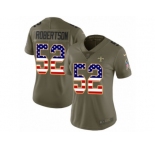 Women Nike New Orleans Saints #52 Craig Robertson Limited Olive USA Flag 2017 Salute to Service NFL Jersey
