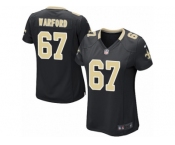 Women Nike New Orleans Saints #67 Larry Warford Game Black Team Color NFL Jersey