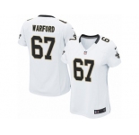 Women Nike New Orleans Saints #67 Larry Warford Game White NFL Jersey