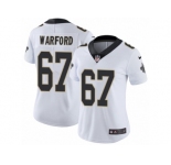 Women Nike New Orleans Saints #67 Larry Warford White Vapor Untouchable Limited Player NFL Jersey