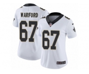 Women Nike New Orleans Saints #67 Larry Warford White Vapor Untouchable Limited Player NFL Jersey