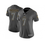 Women Nike New Orleans Saints #7 Morten Andersen Gray Static NFL Vapor Untouchable Limited Jersey
