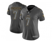 Women Nike New Orleans Saints #7 Morten Andersen Gray Static NFL Vapor Untouchable Limited Jersey
