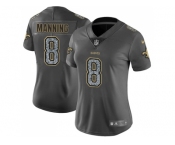 Women Nike New Orleans Saints #8 Archie Manning Gray Static NFL Vapor Untouchable Limited Jersey