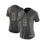Women Nike New Orleans Saints #9 Drew Brees Gray Static NFL Vapor Untouchable Limited Jersey