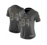 Women Nike New Orleans Saints #94 Cameron Jordan Gray Static NFL Vapor Untouchable Limited Jersey