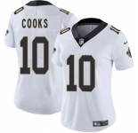 Women's New Orleans Saints #10 Brandin Cooks White 2025 Vapor Limited Football Stitched Jersey
