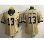 Women's New Orleans Saints #13 Michael Thomas Gold Alternate Vapor Limited Football Stitched Jersey