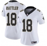 Women's New Orleans Saints #18 Spencer Rattler White Vapor Stitched  Jersey