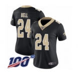 Women's New Orleans Saints #24 Vonn Bell Black Team Color Vapor Untouchable Limited Player 100th Season Football Jersey
