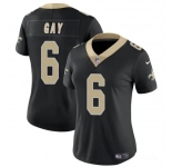 Women's New Orleans Saints #6 Willie Gay Black Vapor Football Stitched  Jersey