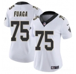 Women's New Orleans Saints #75 Taliese Fuaga White 2024 Draft Vapor Stitched Jersey