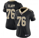 Women's New Orleans Saints #76 Will Clapp Black 2025 Vapor Stitched Game Jersey