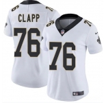 Women's New Orleans Saints #76 Will Clapp White 2025 Vapor Stitched Game Jersey
