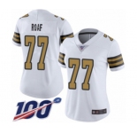 Women's New Orleans Saints #77 Willie Roaf Limited White Rush Vapor Untouchable 100th Season Football Jersey