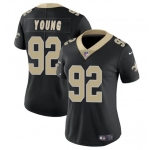 Women's New Orleans Saints #92 Chase Young Black Vapor Stitched Game Jersey