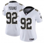 Women's New Orleans Saints #92 Chase Young White Vapor Stitched Game Jersey