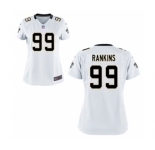 Womens New Orleans Saints #99 Sheldon Rankins White Game Jersey